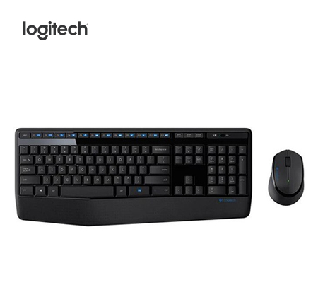 TECLADO LOGITECH + MOUSE MK345 WIRELESS USB SP BLACK (PN 920-007820)